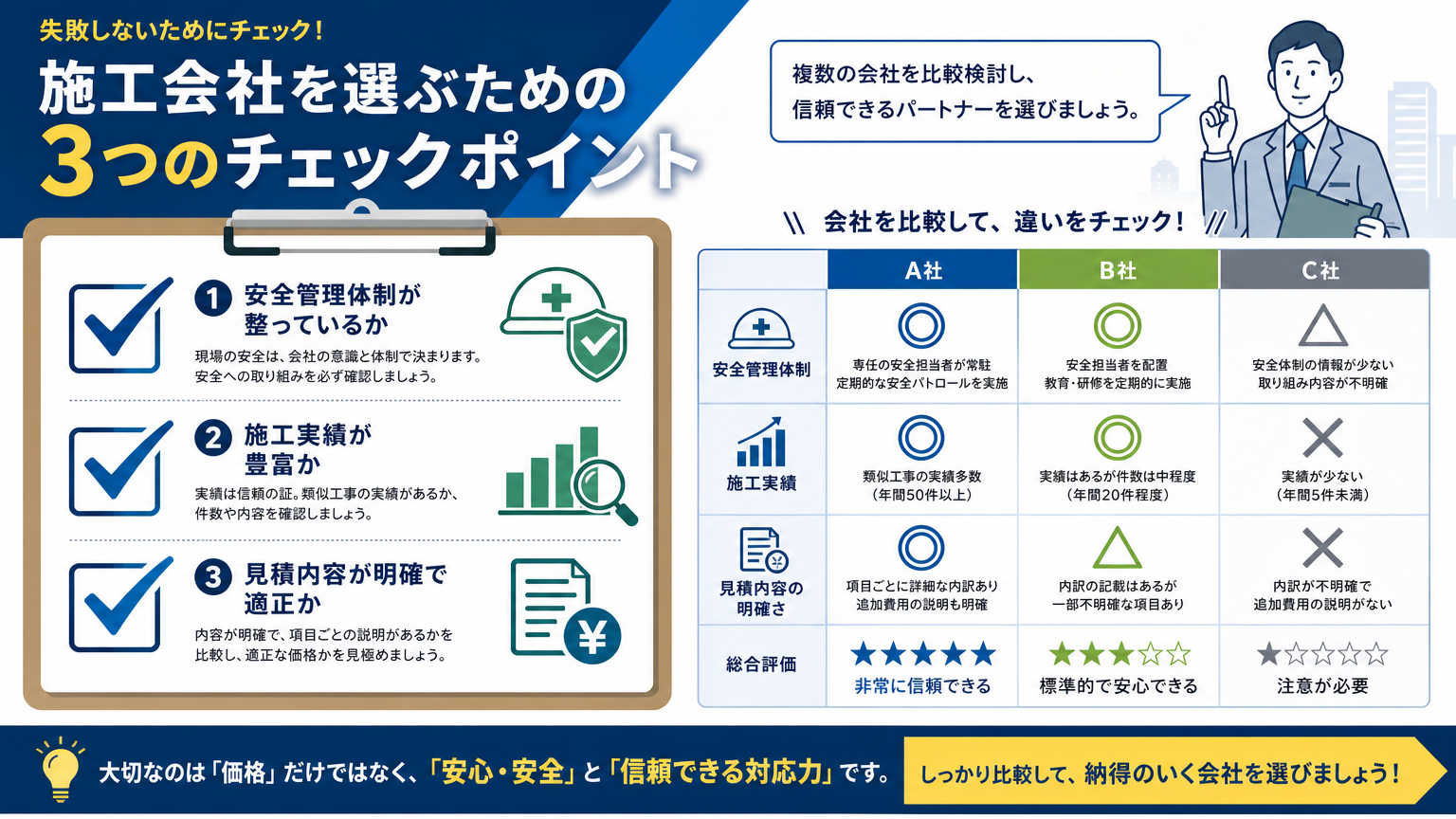 安全管理を徹底している施工会社の選び方