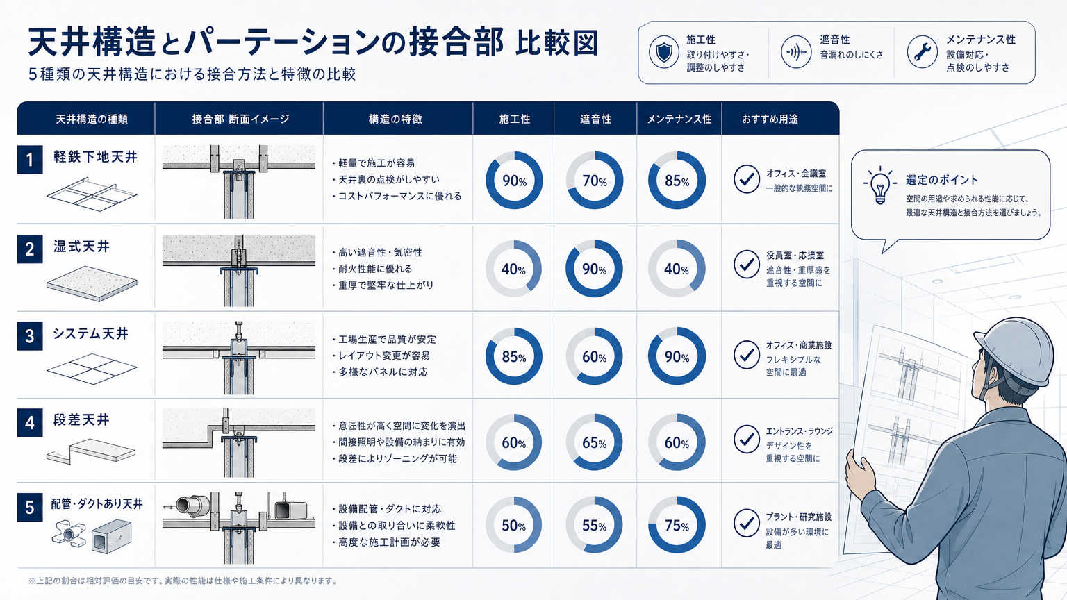 天井納まりの具体的な事例